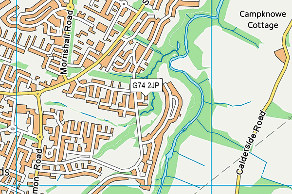 G74 2JP map - OS VectorMap District (Ordnance Survey)