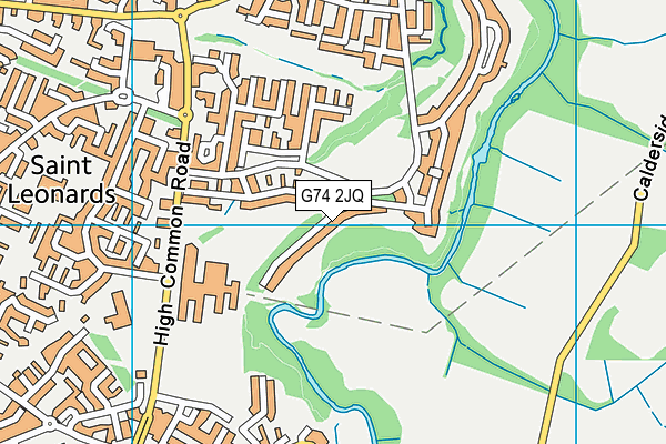 G74 2JQ map - OS VectorMap District (Ordnance Survey)