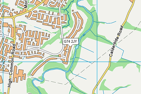 G74 2JY map - OS VectorMap District (Ordnance Survey)