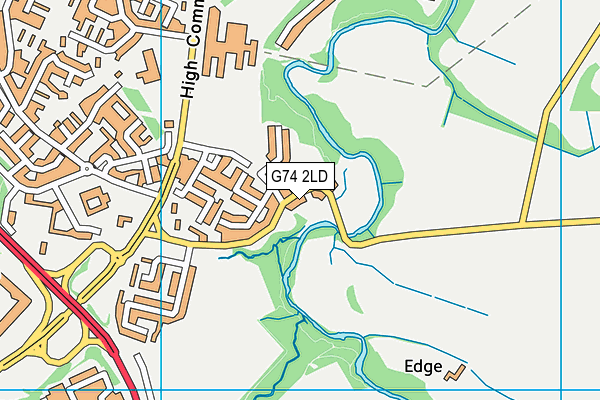 G74 2LD map - OS VectorMap District (Ordnance Survey)