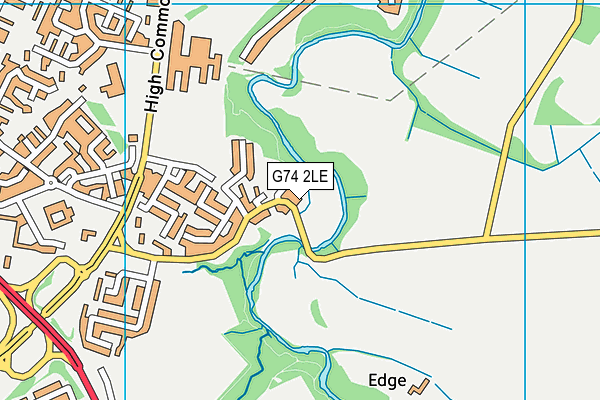 G74 2LE map - OS VectorMap District (Ordnance Survey)