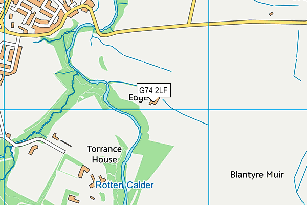 G74 2LF map - OS VectorMap District (Ordnance Survey)