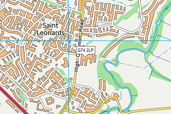 G74 2LP map - OS VectorMap District (Ordnance Survey)