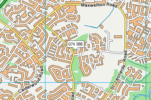G74 3BB map - OS VectorMap District (Ordnance Survey)