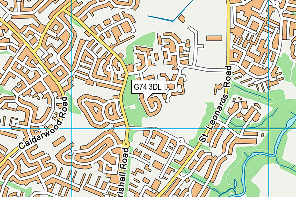 G74 3DL map - OS VectorMap District (Ordnance Survey)