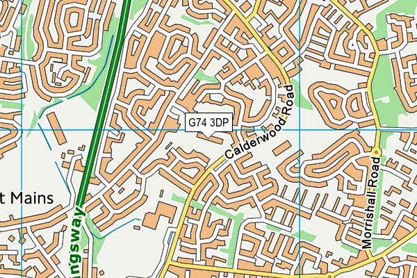 G74 3DP map - OS VectorMap District (Ordnance Survey)