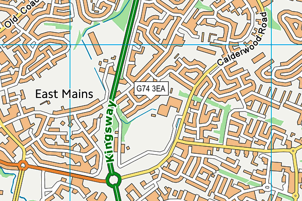 G74 3EA map - OS VectorMap District (Ordnance Survey)