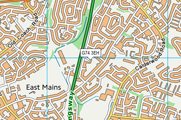 G74 3EH map - OS VectorMap District (Ordnance Survey)