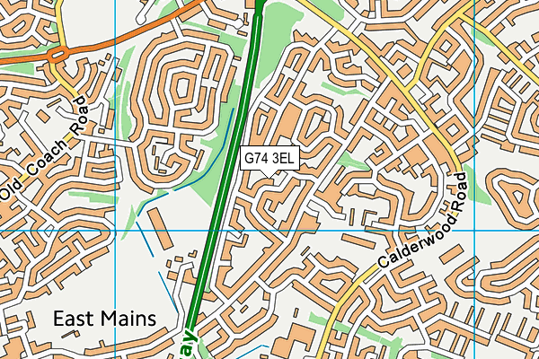 G74 3EL map - OS VectorMap District (Ordnance Survey)