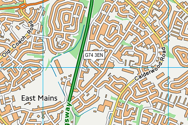 G74 3EN map - OS VectorMap District (Ordnance Survey)