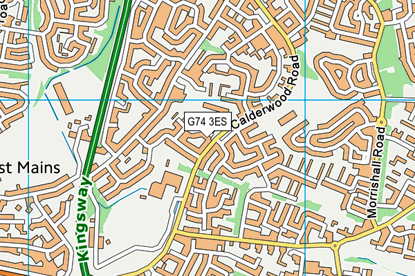 G74 3ES map - OS VectorMap District (Ordnance Survey)