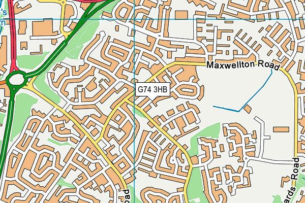 G74 3HB map - OS VectorMap District (Ordnance Survey)