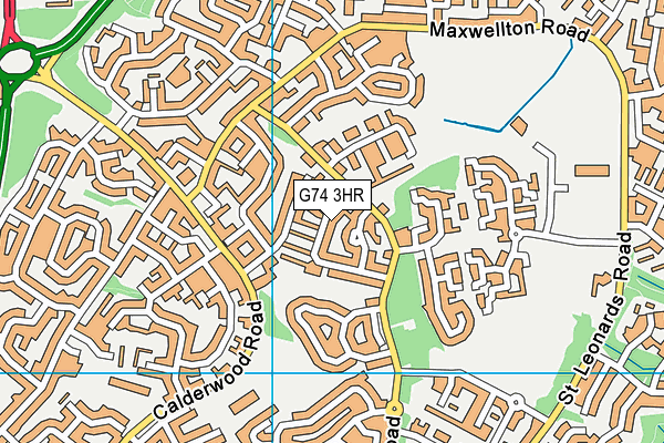 G74 3HR map - OS VectorMap District (Ordnance Survey)