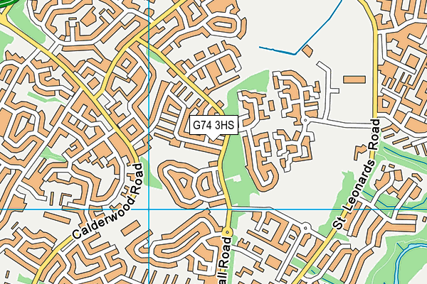 G74 3HS map - OS VectorMap District (Ordnance Survey)
