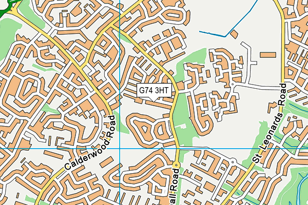 G74 3HT map - OS VectorMap District (Ordnance Survey)