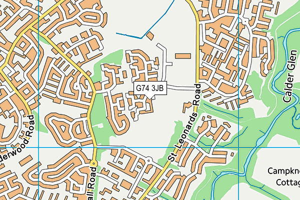 G74 3JB map - OS VectorMap District (Ordnance Survey)