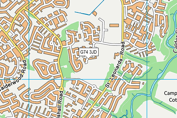 G74 3JD map - OS VectorMap District (Ordnance Survey)