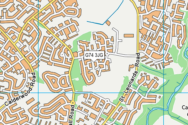 G74 3JG map - OS VectorMap District (Ordnance Survey)