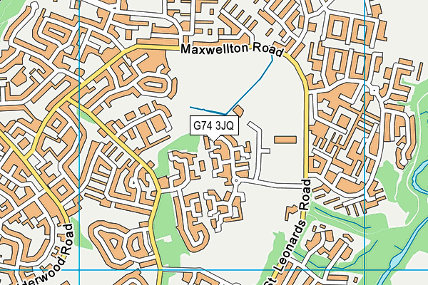 G74 3JQ map - OS VectorMap District (Ordnance Survey)