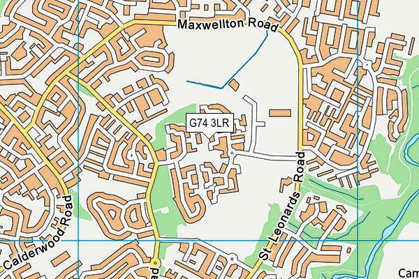 G74 3LR map - OS VectorMap District (Ordnance Survey)