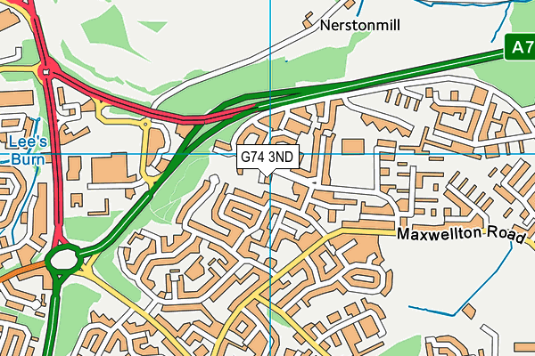 G74 3ND map - OS VectorMap District (Ordnance Survey)