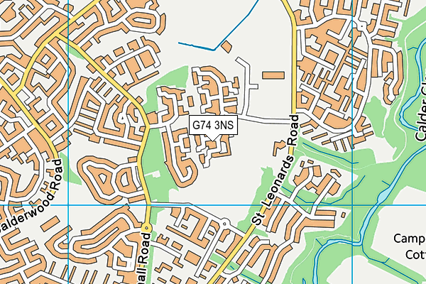 G74 3NS map - OS VectorMap District (Ordnance Survey)