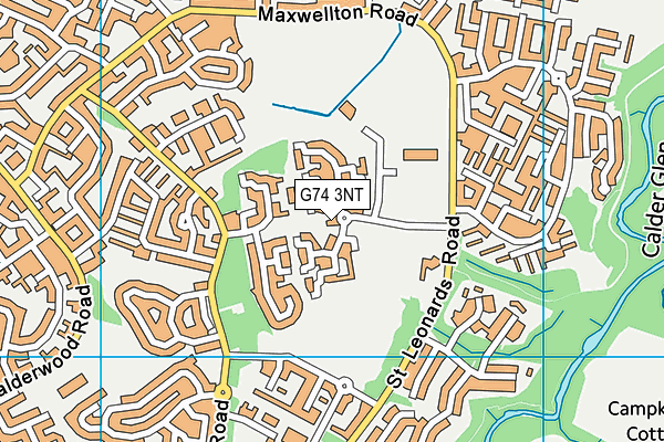 G74 3NT map - OS VectorMap District (Ordnance Survey)