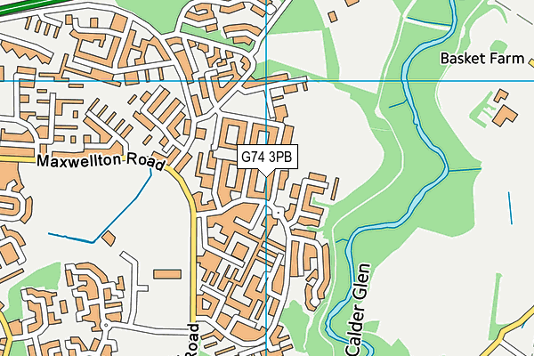 G74 3PB map - OS VectorMap District (Ordnance Survey)