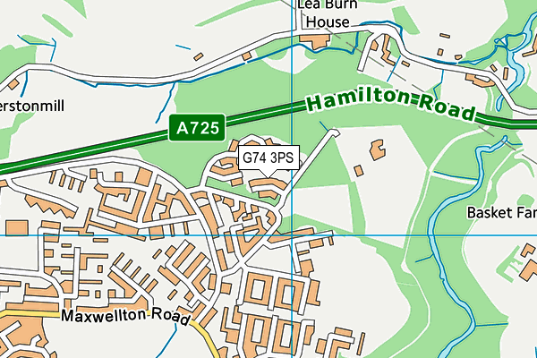 G74 3PS map - OS VectorMap District (Ordnance Survey)