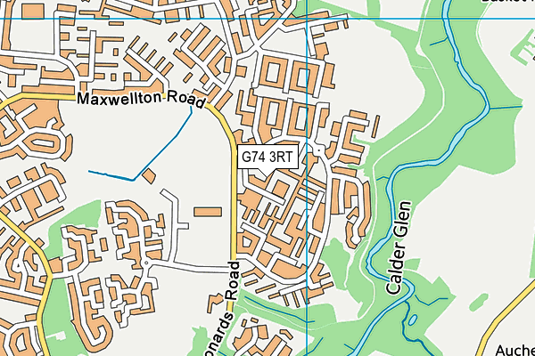 G74 3RT map - OS VectorMap District (Ordnance Survey)