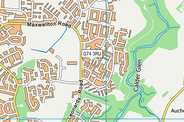 G74 3RU map - OS VectorMap District (Ordnance Survey)