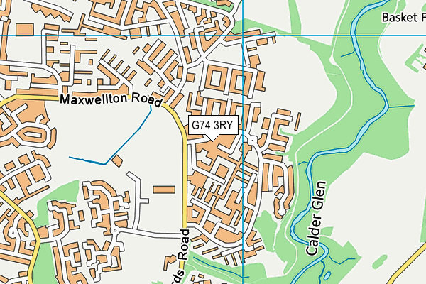 G74 3RY map - OS VectorMap District (Ordnance Survey)