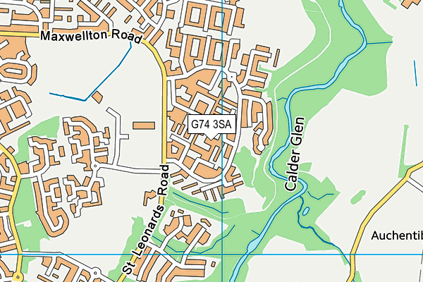 G74 3SA map - OS VectorMap District (Ordnance Survey)