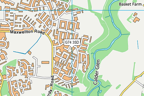 G74 3SD map - OS VectorMap District (Ordnance Survey)