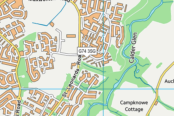G74 3SG map - OS VectorMap District (Ordnance Survey)