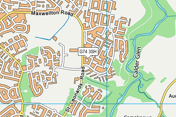 G74 3SH map - OS VectorMap District (Ordnance Survey)