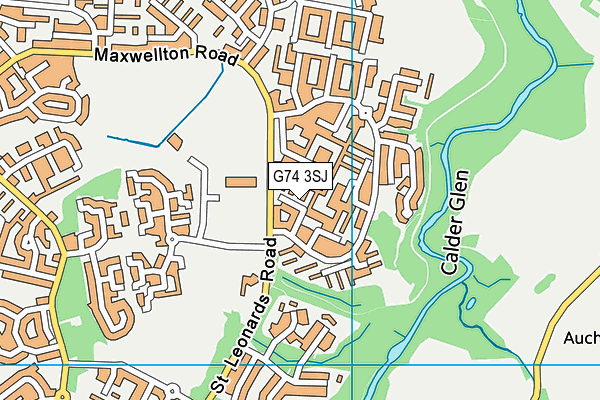 G74 3SJ map - OS VectorMap District (Ordnance Survey)