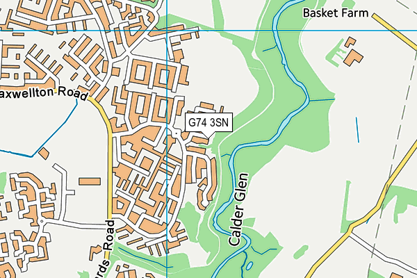 G74 3SN map - OS VectorMap District (Ordnance Survey)