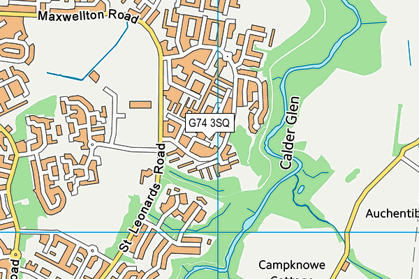 G74 3SQ map - OS VectorMap District (Ordnance Survey)