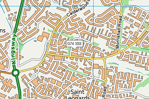 G74 3SS map - OS VectorMap District (Ordnance Survey)