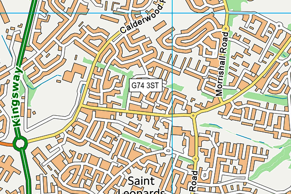 G74 3ST map - OS VectorMap District (Ordnance Survey)