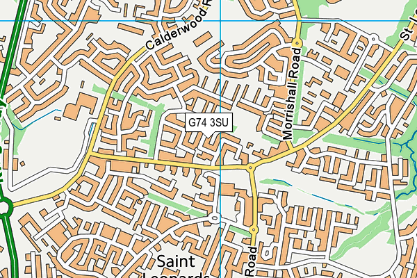 G74 3SU map - OS VectorMap District (Ordnance Survey)