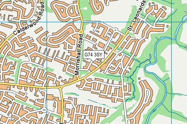 G74 3SY map - OS VectorMap District (Ordnance Survey)
