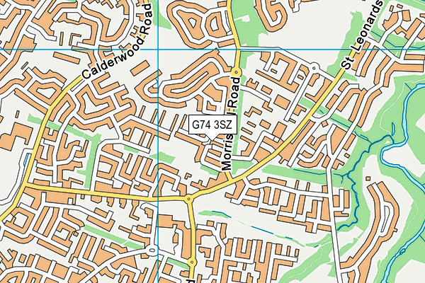 G74 3SZ map - OS VectorMap District (Ordnance Survey)
