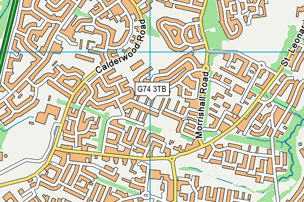 G74 3TB map - OS VectorMap District (Ordnance Survey)