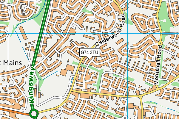 G74 3TU map - OS VectorMap District (Ordnance Survey)