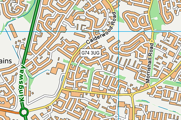 G74 3UG map - OS VectorMap District (Ordnance Survey)