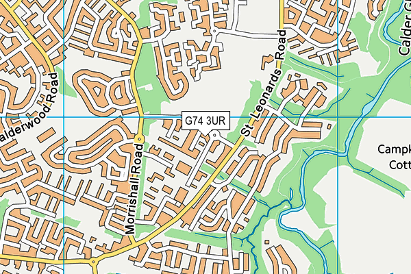 G74 3UR map - OS VectorMap District (Ordnance Survey)