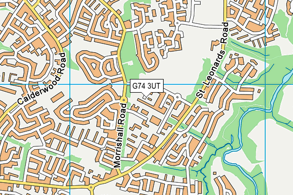 G74 3UT map - OS VectorMap District (Ordnance Survey)