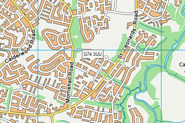 G74 3UU map - OS VectorMap District (Ordnance Survey)